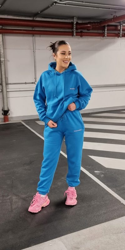 Blue ‘Love Yourself First’ Oversized Joggers